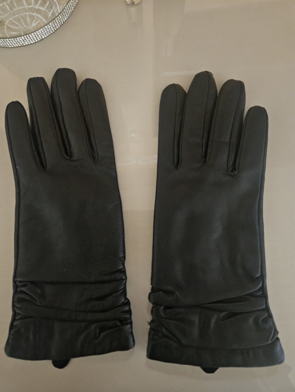 Black Leather Gloves
